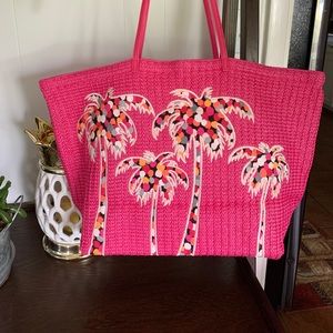 Vera Bradley Shoreline Beach XL Tote Palm Trees